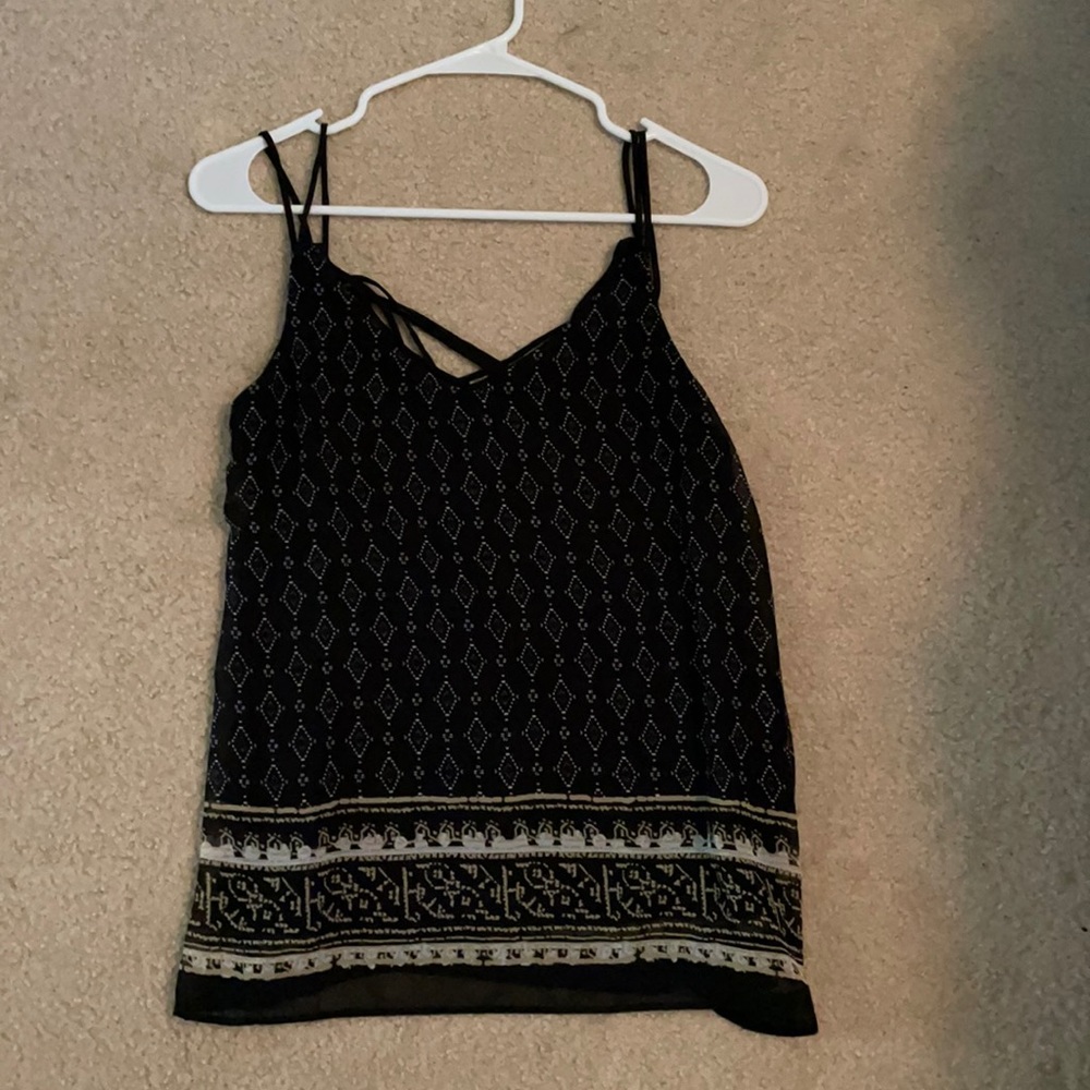 Black tank top blouse